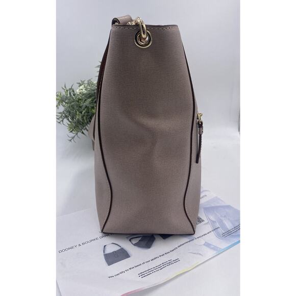 Dooney & Bourke Authenticated Ashby Saffiano Dk Pastel Pink Leather Shoulder Bag - Picture 3 of 9